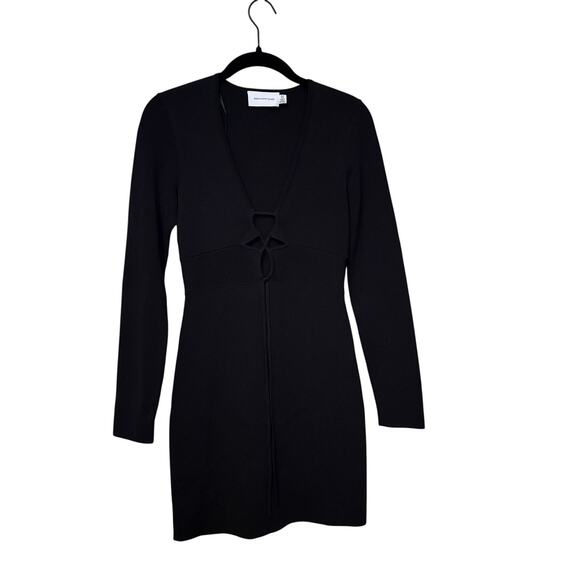 Revolve Significant Other Black Knit Long Sleeve Mini Dress Size 4 - Picture 3 of 8